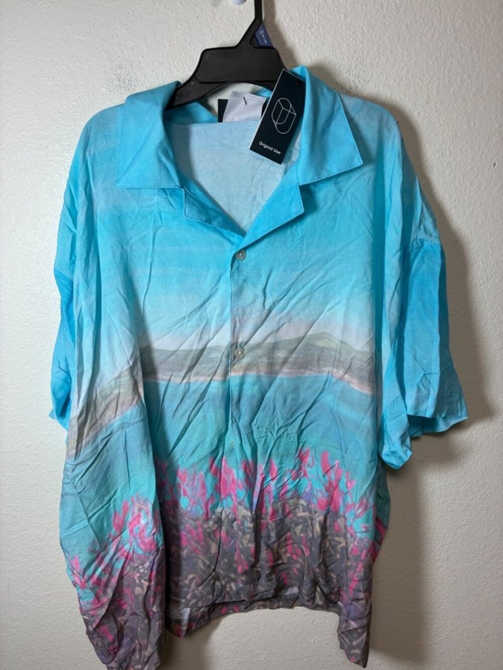 NWT Original Use Button Down Shirt Woven Casual Blue Men's Size XXL MSRP $25